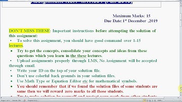 MTH634 Fall 2019 ASSIGNMENT WITH SOLUTION
