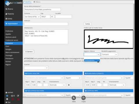 Eumed Web - Configurare la fatturazione