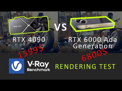 V-ray Benchmark Rendering Test - RTX 4090 vs 6000 ADA GENERATION