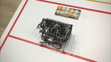 ROBOFEST 2020 | "Robot concrete worker" with lego mindstorms EV3 | Collecting ping pong balls