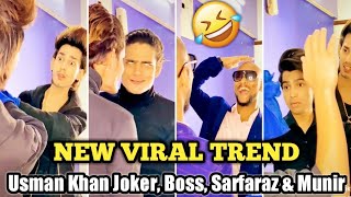 Latest Funny Tik Tok Video of Usman Khan Joker, Sarfaraz Ansari, Munir & Boss | Viral TikTok Comedy