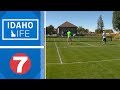 Idaho Life: Eagle man builds grass tennis court in his backyard
