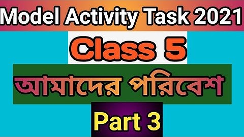 Class 5 Part 3#Model Activity Task Amader Poribesh 2021