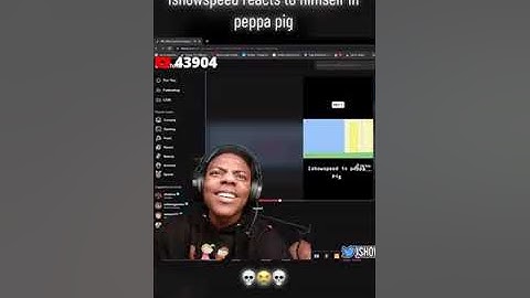 ISHOWSPEED reacts to himself in peppa pig funny moment