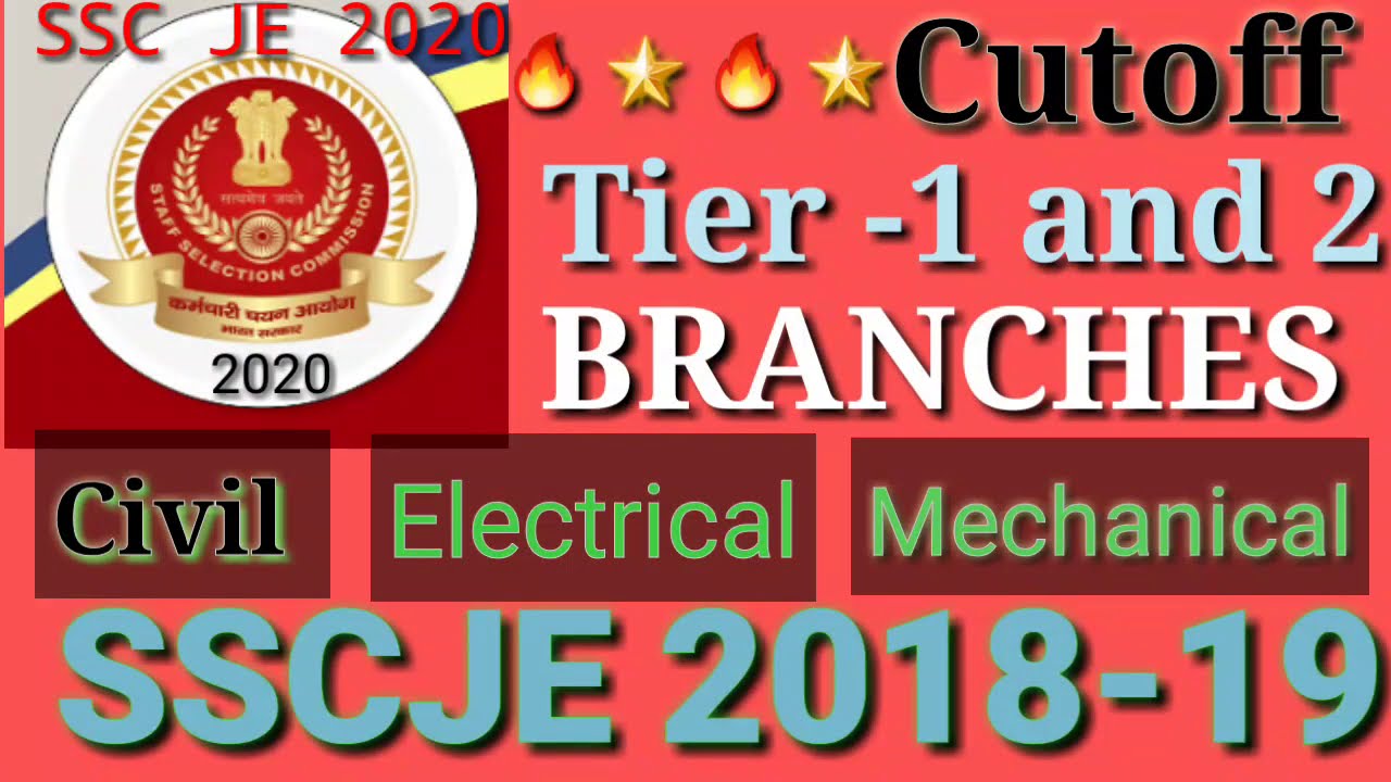 SSCJE, JE CIVIL MECHANICAL AND ELECTRICAL CUTOFF 2019 TIAR 1&2,SSCJE 2019 CUTOFF SSCJE TIAR1 cutoff