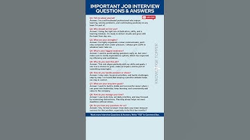 9 Most Important Job Interview Questions and Answers