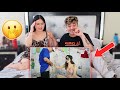 REACTING TO OUR FIRST VIDEO TOGETHER! *CRINGE*