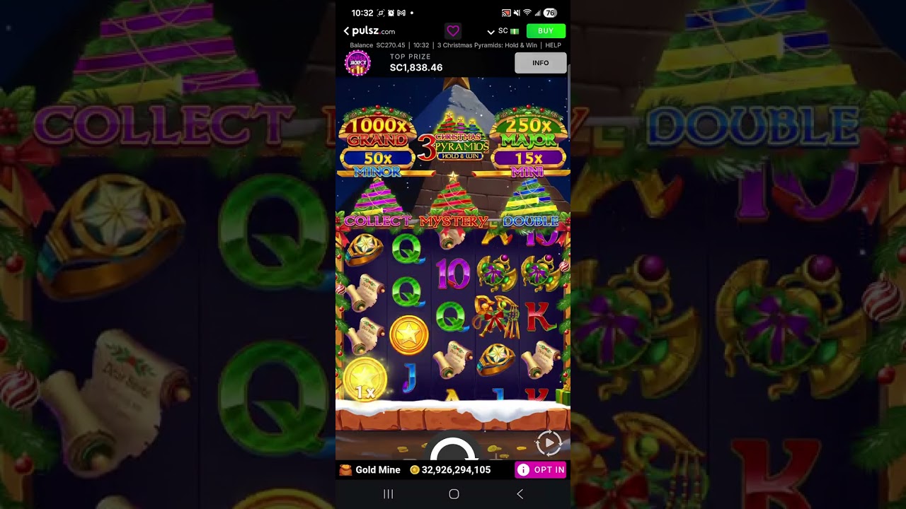 Pulsz 3 Christmas pyramids bonus game