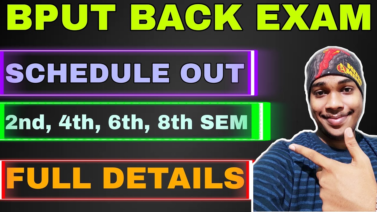 Bput back exam schedule out||Complete details about back exam||2th-8th sem everyone's back exam 🔥