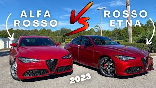 Alfa Rosso V.S. Rosso Etna Which 2023 Alfa Romeo Giulia Looks Better In Red Rosso Competizione Vs Rosso Alfa Which Giulia Looks Better