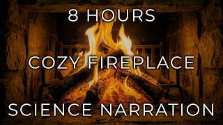 8 Hours Science Narration | Cozy Fireplace Sounds