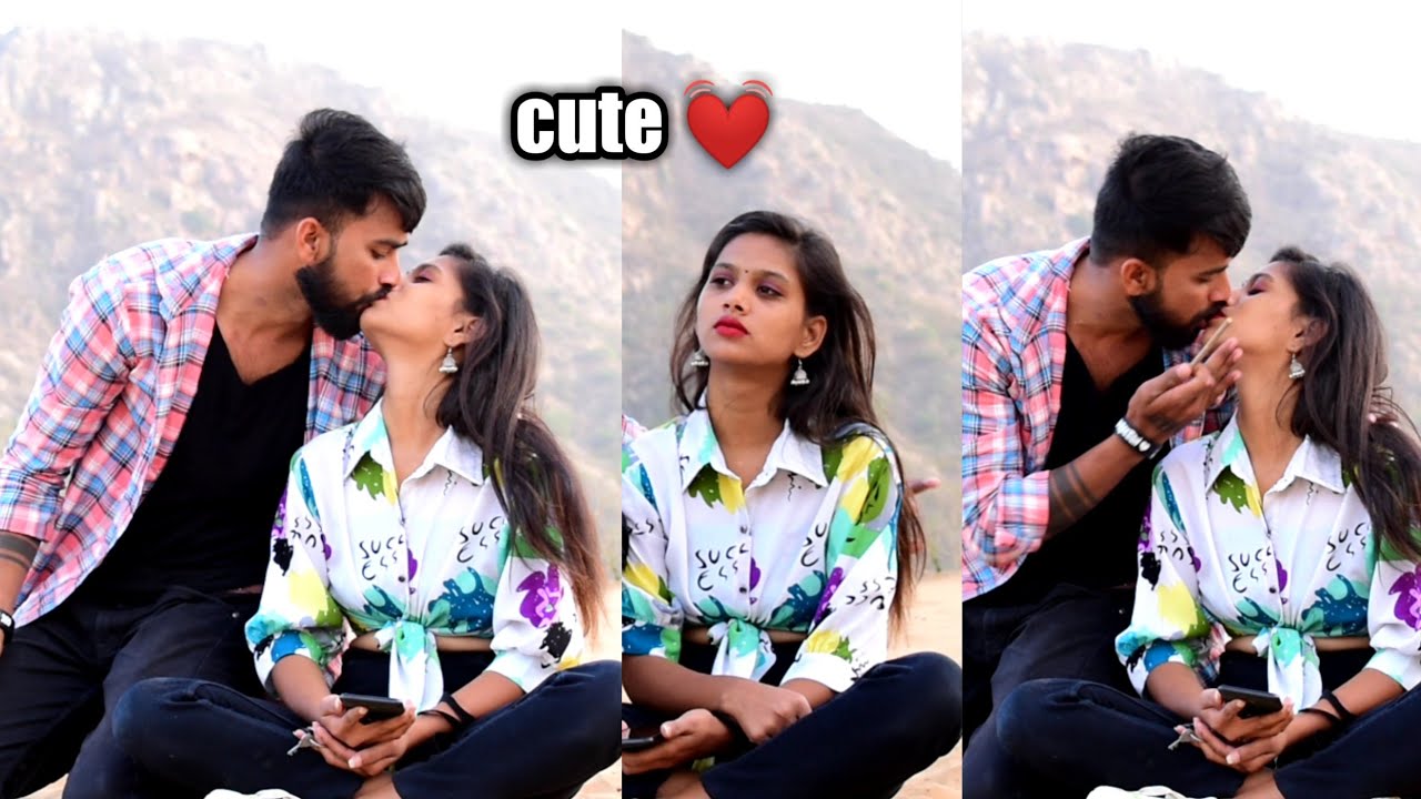 kissing prank on my cute girlfriend Soniya gone romantic video kiss ...