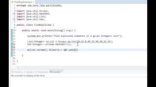 Find duplicate in given integer list #java8 #streamapi