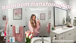 ORGANIZE MY BATHROOMS WITH ME 🛁 aesthetic bathroom makeover (cleaning, organizing & decorating)