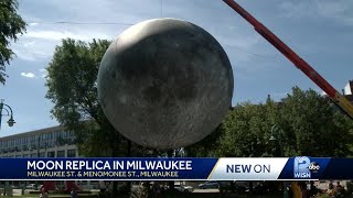 Moon replica on display in Milwaukee