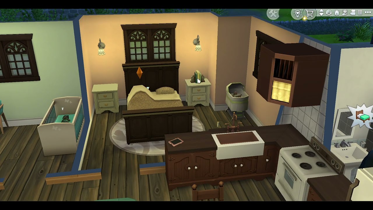 Sims 4: Single dad parenting two younglings gameplay (bad audio)