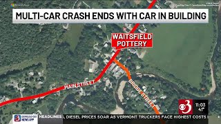 Multi-Car Crash Ends With Car Ramming Into Waitsfield Pottery Building