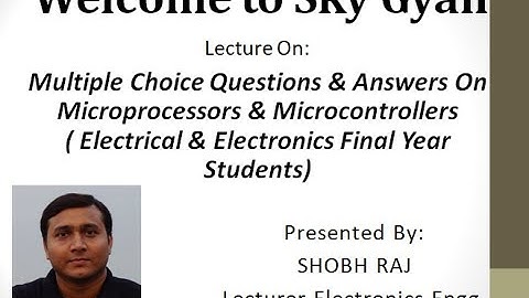 MCQ on Microprocessor and Microcontroller basics  l Diploma l Polytechnic l Engineering l SkyGyan