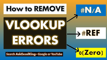 How to Remove Vlookup Errors in Excel #AskExcelKing #ExcelKing2020 #ExcelKing