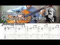 Brahms  theme from symphony no3 3rd mov  fingerstyle guitar  tab