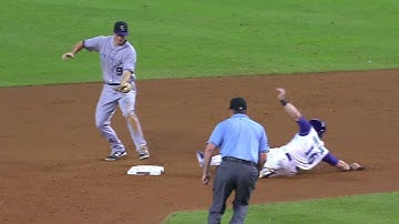 COL@ARI: Reyes flips to nab Owings at second base