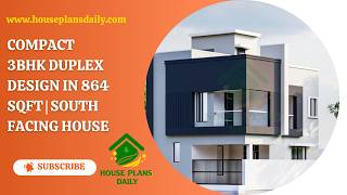 Compact 3BHK Duplex Design in 864 Sqft | South Facing House #homedesign #homeinteriordesign screenshot 4