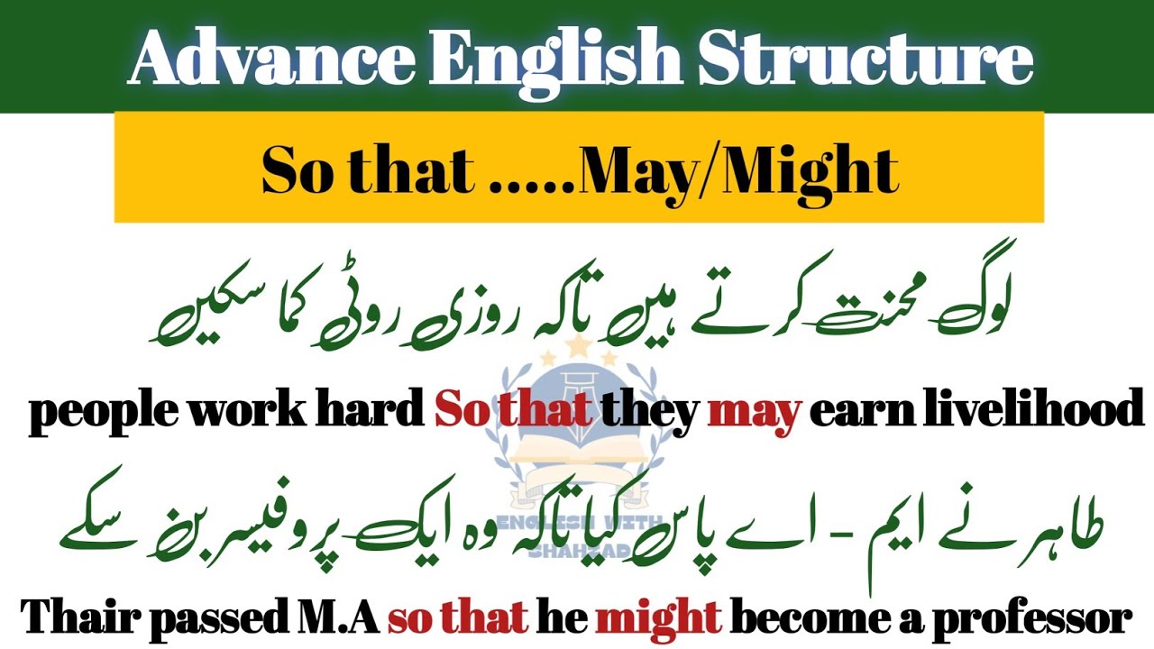 Advance English Structure So That may might In Urdu English advance-english-structure-so-that-may-might-in-urdu-english