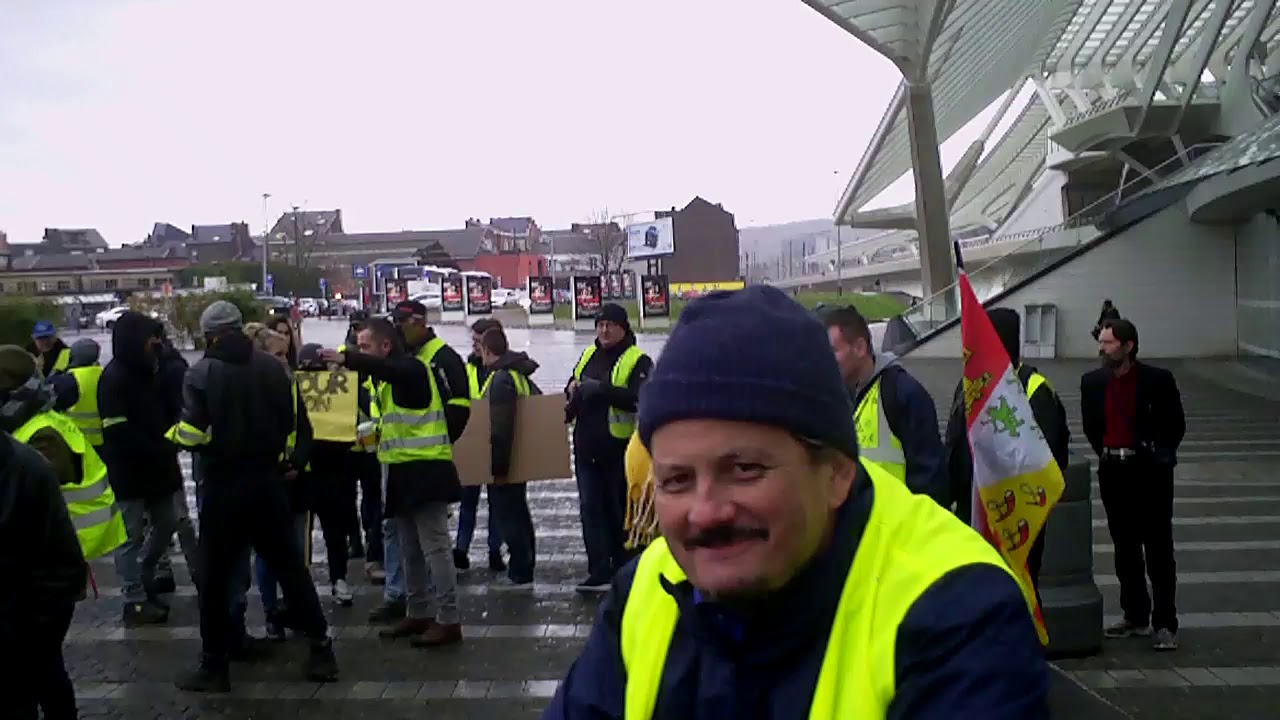 Gilets Jaunes Liège 27 janvier 2019 film 2 YouTube