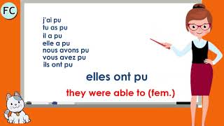 Le Verbe Pouvoir au Passé Composé - To Be Able Can Compound Tense - French Conjugation