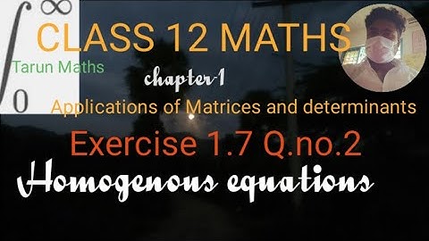 Class 12 Maths| chapter-1|Exercise 1.7Q.no.2|Applications of Matrices and determinants