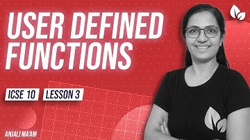 USER DEFINED FUNCTIONS | LECTURE 3 | PARAMETERIZED METHODS (NO RETURN) | ICSE 10 | Anjali Ma