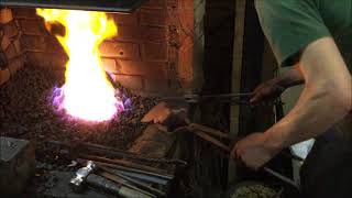 Re Steeling a worn out axe head with Blacksmith, Alec Jones