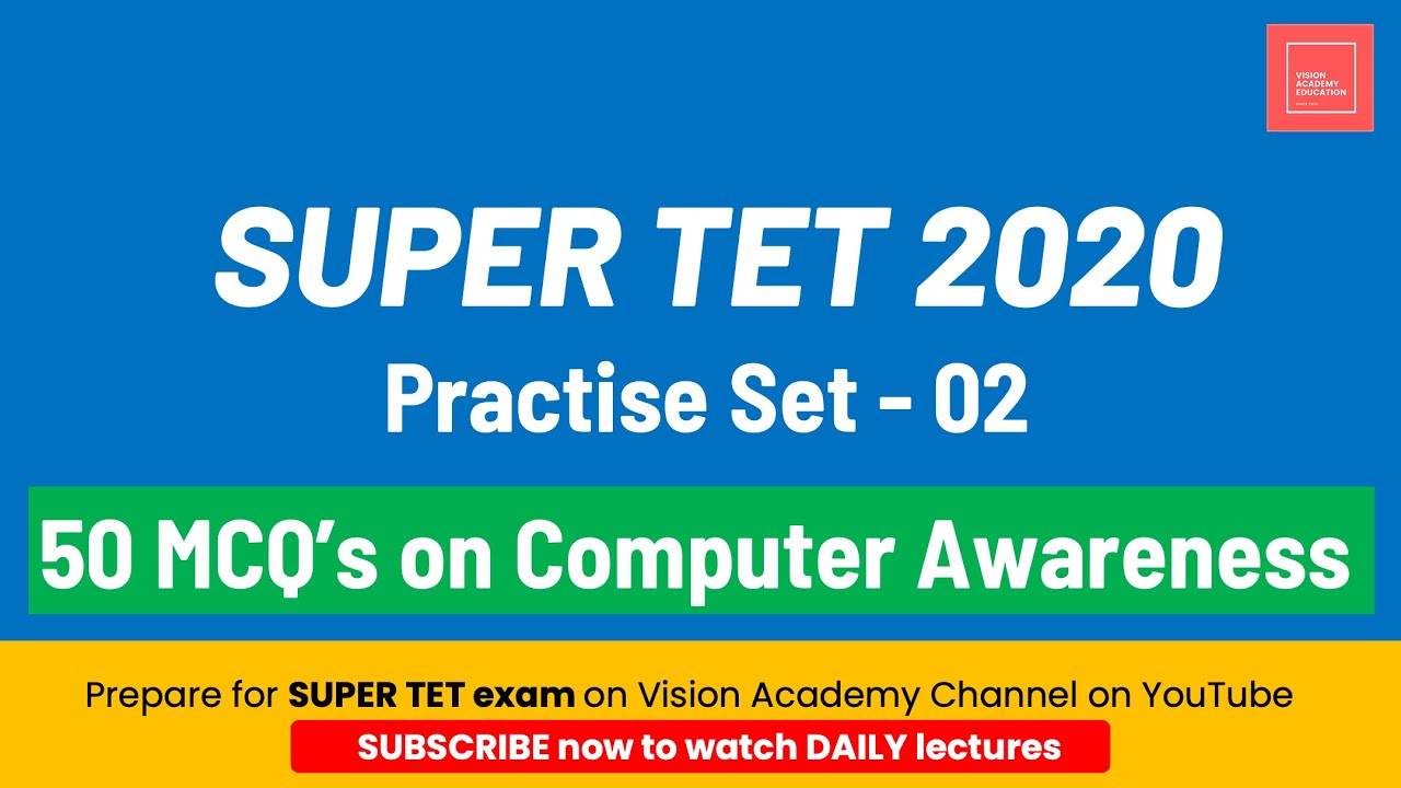 Tet Basic SUPET TET Basic Computer Knowledge 35 Most Important MCQs Practise Set ...