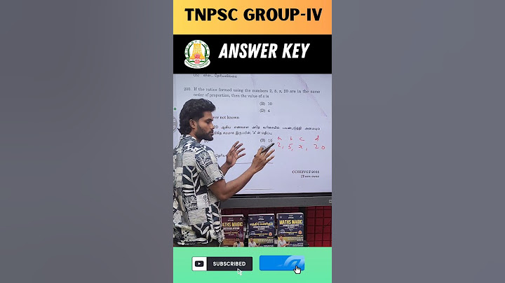 TNPSC GROUP IV ANSWER KEY