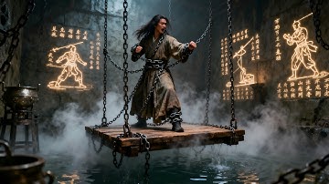 功夫小子被反派囚禁在密室，卻因禍得福，發現傳說中的武林秘籍后武功暴漲！#功夫 #kungfu #武侠