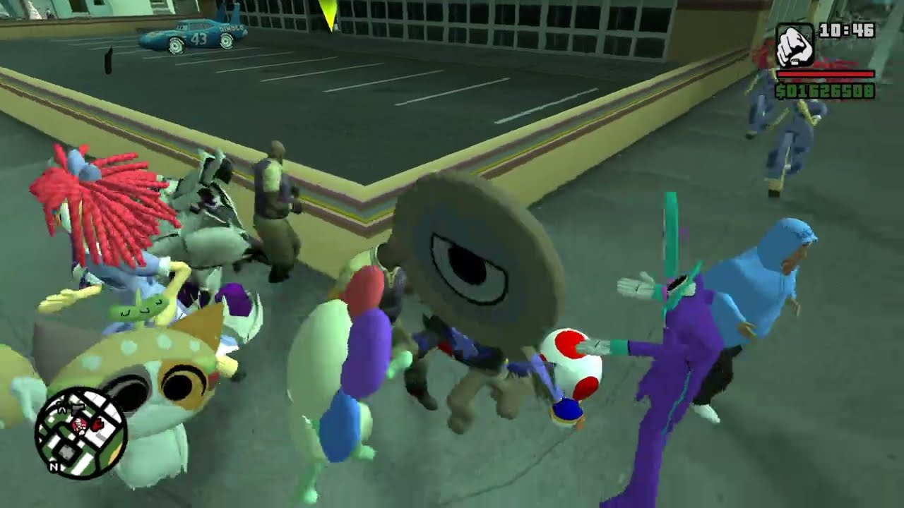 Playing GTA SA with the Riot/Aggressive Drivers Cheat