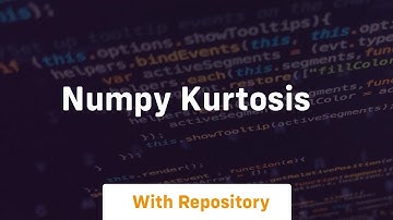 numpy kurtosis