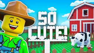 Farmer Builds a LEGO Farm House – Cute Farm Animals | Brick Tales TV