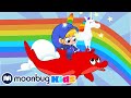 Morphle & The Unicorns Rainbow Ride! | My Magic Pet Morphle | Cartoons for Kids | Moonbug Kids