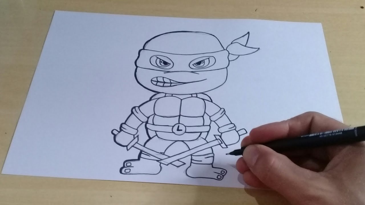 Como desenhar o Leonardo de Tartarugas Ninjas