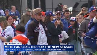 Mets fans excited; First pitch of the season underway