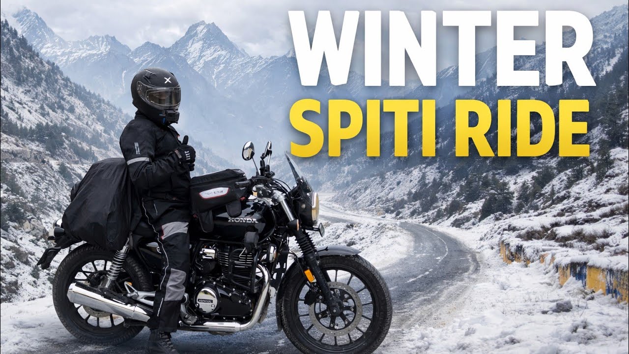 Winter Spiti Ride on Honda Hness 350 |❄️ Extreme Adventure | Chandigarh to Spiti Valley
