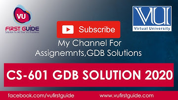CS601 gdb solution Fall 2019-2020 | VU First Guide| Virtual University |