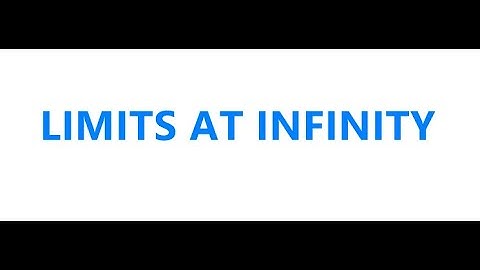 Calculus: Limits at Infinity with Radical Examples