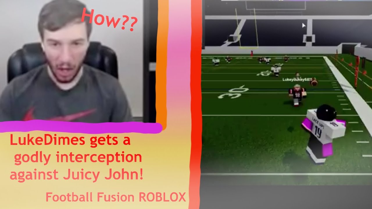 LukeDimes gets a GODLY interception AGAINST Juicy John! ROBLOX