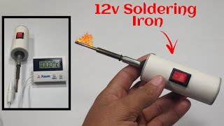 How To Make 12v Rechargeable Soldering Iron Using Engine Heater At Home