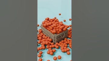 Endless Fruit Bucket Pour With Tomatoes #3danimation #satisfyingasmr #loop #blender