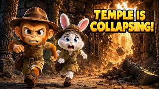 Treasure Hunt Gone Wrong! Temple is Collapsing! 🗺️ | monkey cartoon | Kids Cartoons