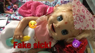 BABY ALIVE Danielle fakes sick! Baby alive videos