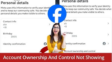 Fix Facebook Account Ownership And Control Option Not Showing | Fb Deactivate Delete Option Missing